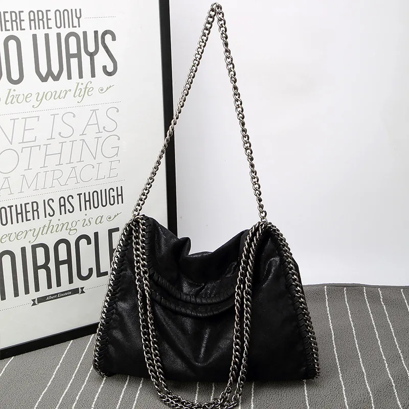 Bolso de Mujer de NIGEDU bolso de cuero PU cadena de moda bolsos de hombro de Mujer Bolsa De Mujer