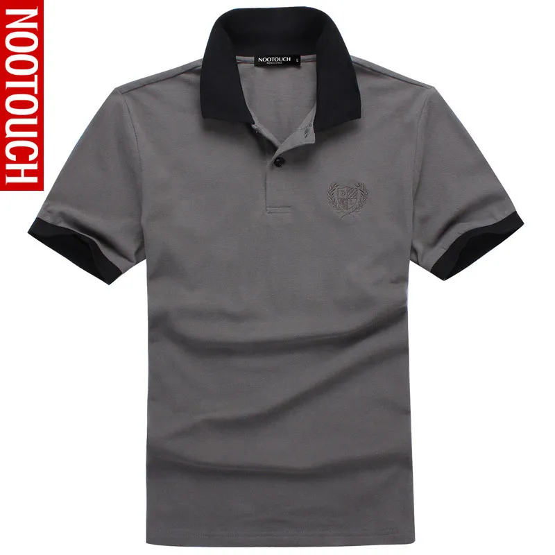 New 2015 Summer Cotton Mens Polos Shirts Brands Gray