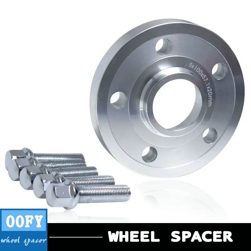 1 pair/ Car aluminum wheel spacer adapter hub flange 5 112 20mm for