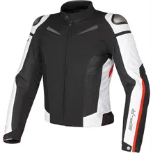 Титановая суперскоростная текстильная куртка Dain для мотогонок, защита для мотокросса, черный/белый/красный