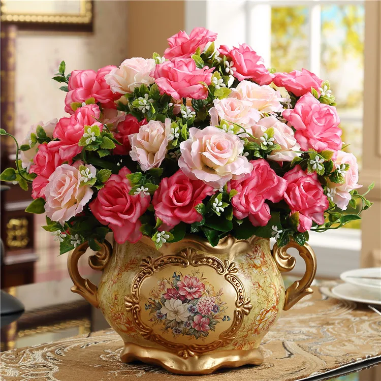 Retro desk vase living room dining table decorative handicrafts ornament flowerpot Classical vase floor flower vase flower pots hydroponic vase plastic vase glass vase ceramic vase