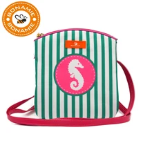 BONAMIE Brand Design Women Messenger Bags Stripe Tassel Beach Bag Female Fashion Mermaid Shell Crossbody Bag Girl Shoulder Bag bonamie girl bohemian beach bag multilayer pocket women national crossbody bag female shoulder bag canvas flap messenger bags