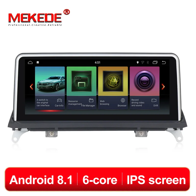 Clearance Mekede 6 core Android 8.1 car radio multimedia player for BMW X5 E70 X6 E71 2007-2013 Original CCC or CIC system ID7 ID6 EVO 0