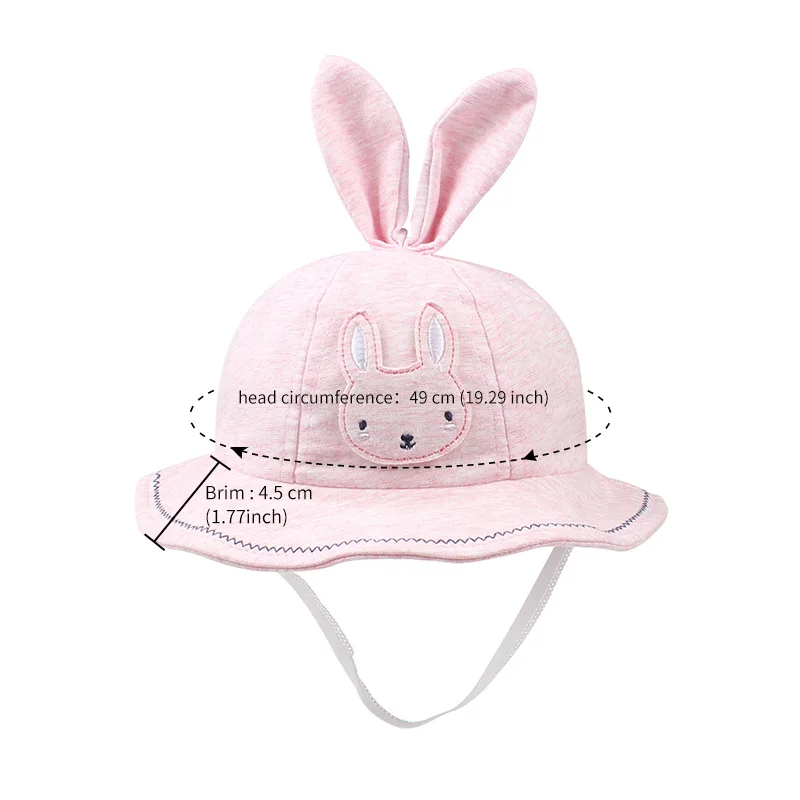 Cute Rabbit Baby Hat For Girls Cotton Panama Girls Hat With Rabbit Ears Cartoon Baby Girls Sun Cap Summer Baby Girls Clothings (28)