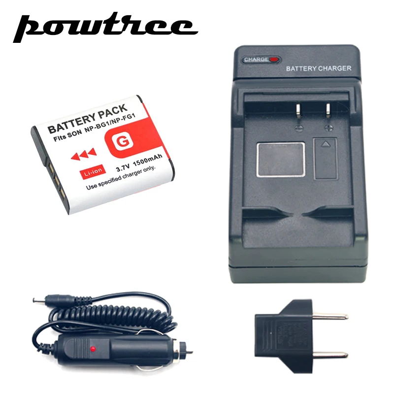 

1Packs DSC-T100 Li-ion Camera Battery 3.7V 1500mAh +Battery Charger+Car Charger For SONY DSC-T100 DSC-T20 DSC-W300 DSC-W200 W100