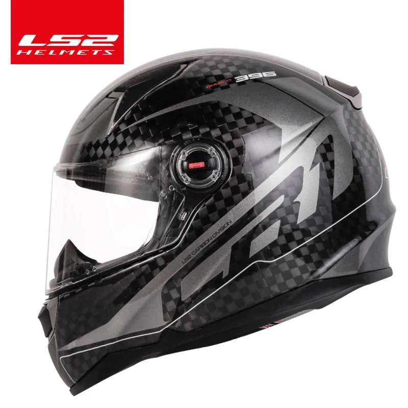 LS2 FF396 карбоновый мотоциклетный шлем rcycle LS2 CT2 анфас шлем и FF323 12 к того же материала КАСКО шлем мото без насоса - Цвет: gray
