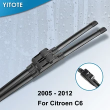 YITOTE щетки стеклоочистителя ветрового стекла для Citroen C6 Fit боковые штыревые рукоятки 2005 2006 2007 2008 2009 2010 2011 2012 2013