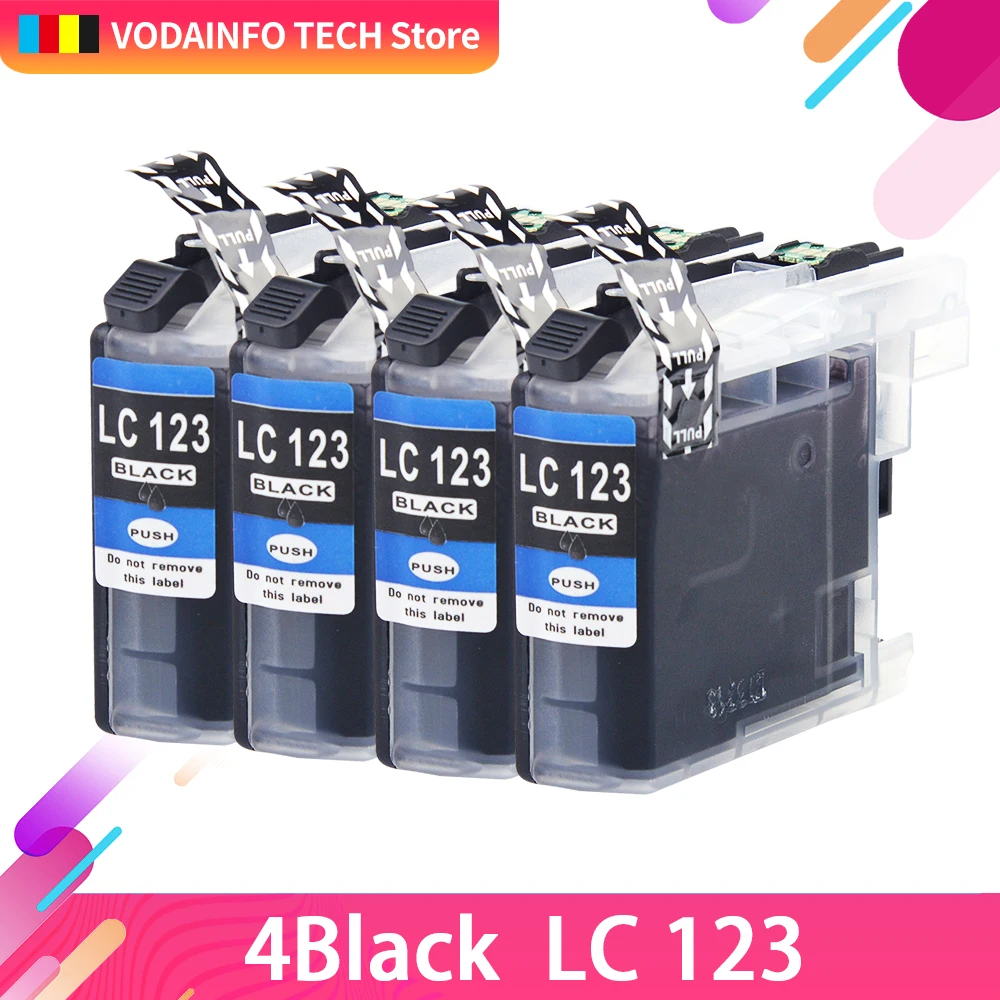 Совместимый чернильный картридж LC121 LC123 для Brother MFC-J4410DW J4510DW J4610DW J4710DW J6520DW J6720DW