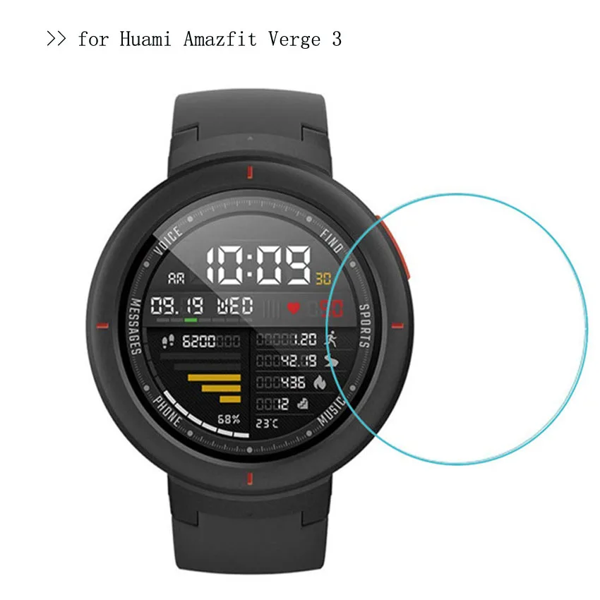 Для Huami Amazfit 3 Защитная пленка из закаленного стекла для Xiaomi Huami Amazfit Verge 3 Smart Watch Защитная стеклянная пленка