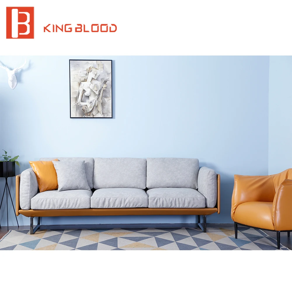 Luxury Modern Hotel Lobby Italy Nappa Leather Sofa Set Furniture for Sale