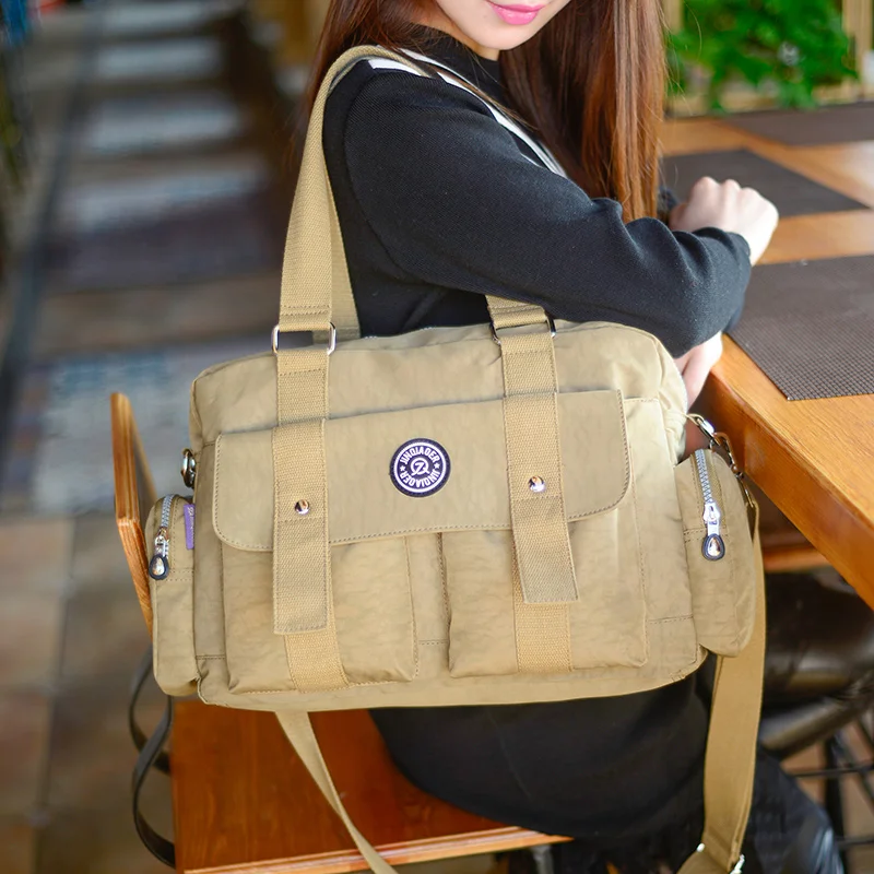 Jinqiaoer anti theft Для женщин Сумки нейлон Водонепроницаемый Повседневное Tote Дамы Сумка