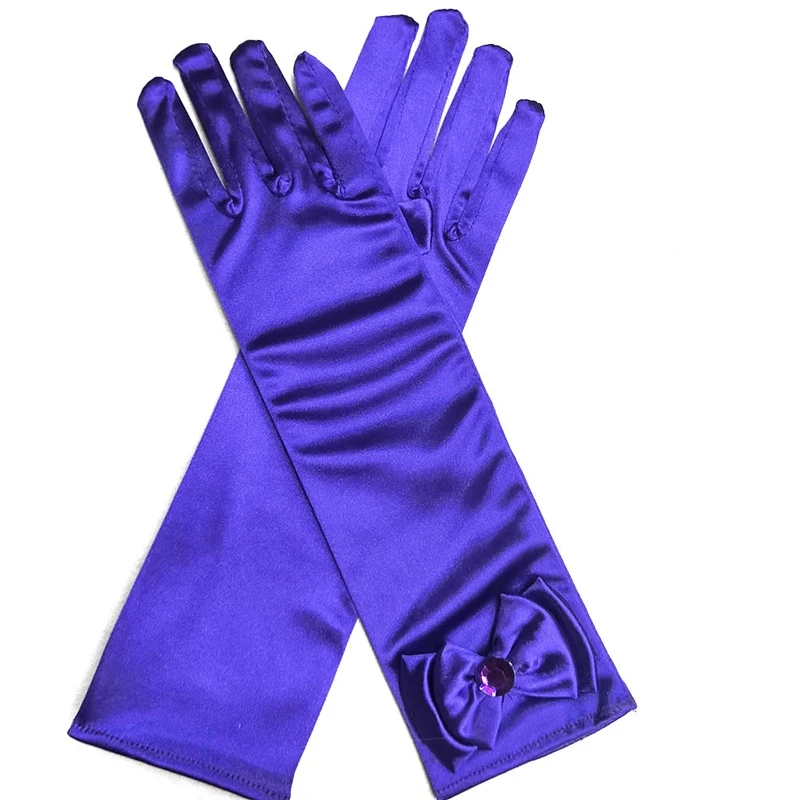 Elastic Girl Long Gloves Kid Children Fancy Gloves Costume Party Girls