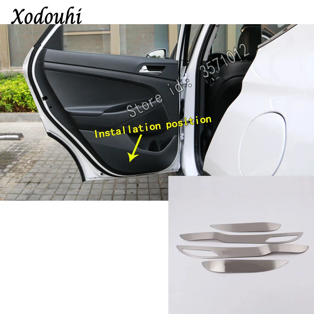 Для hyundai Tucson автомобильный поручень подлокотник Дверь Окно Стекло переключатель панель отделка рамка из палочек Kick Pad литья 4 шт