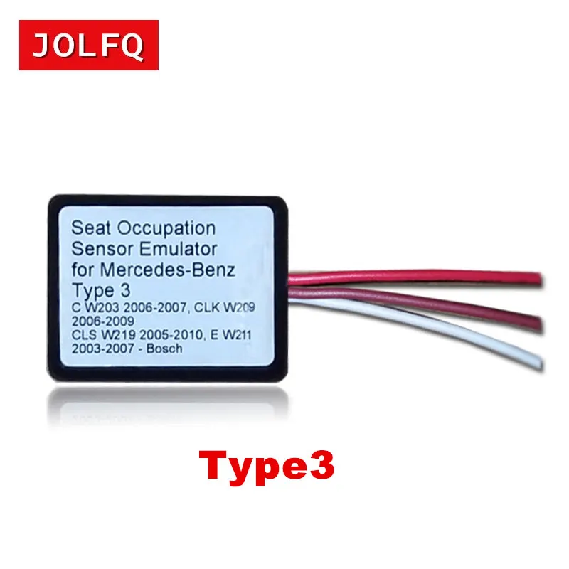 

JOLFQ Type3 MB SRS Emulator Type 3 for Mercedes benz C W203 CLK W209 CLS W219 E W211 seat emulator Airbag reset tool