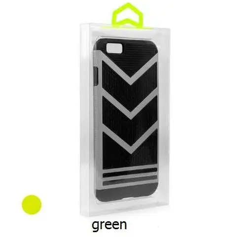 200 шт. индивидуальный заказ упаковочная коробка из ПВХ чехол для iPhone 7/7 Plus с внутренним лотком изготовленным на заказ логосом для Прозрачная ПВХ-пленка коробка - Цвет: green