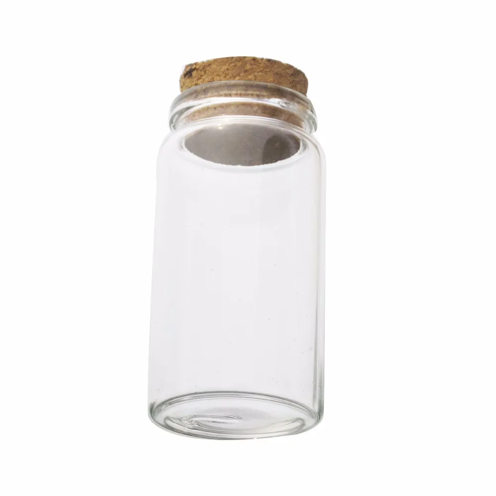 20pcs100ml Empty Clear Bottles Wish Glass Bottles With Cork Vials DIA 47mm