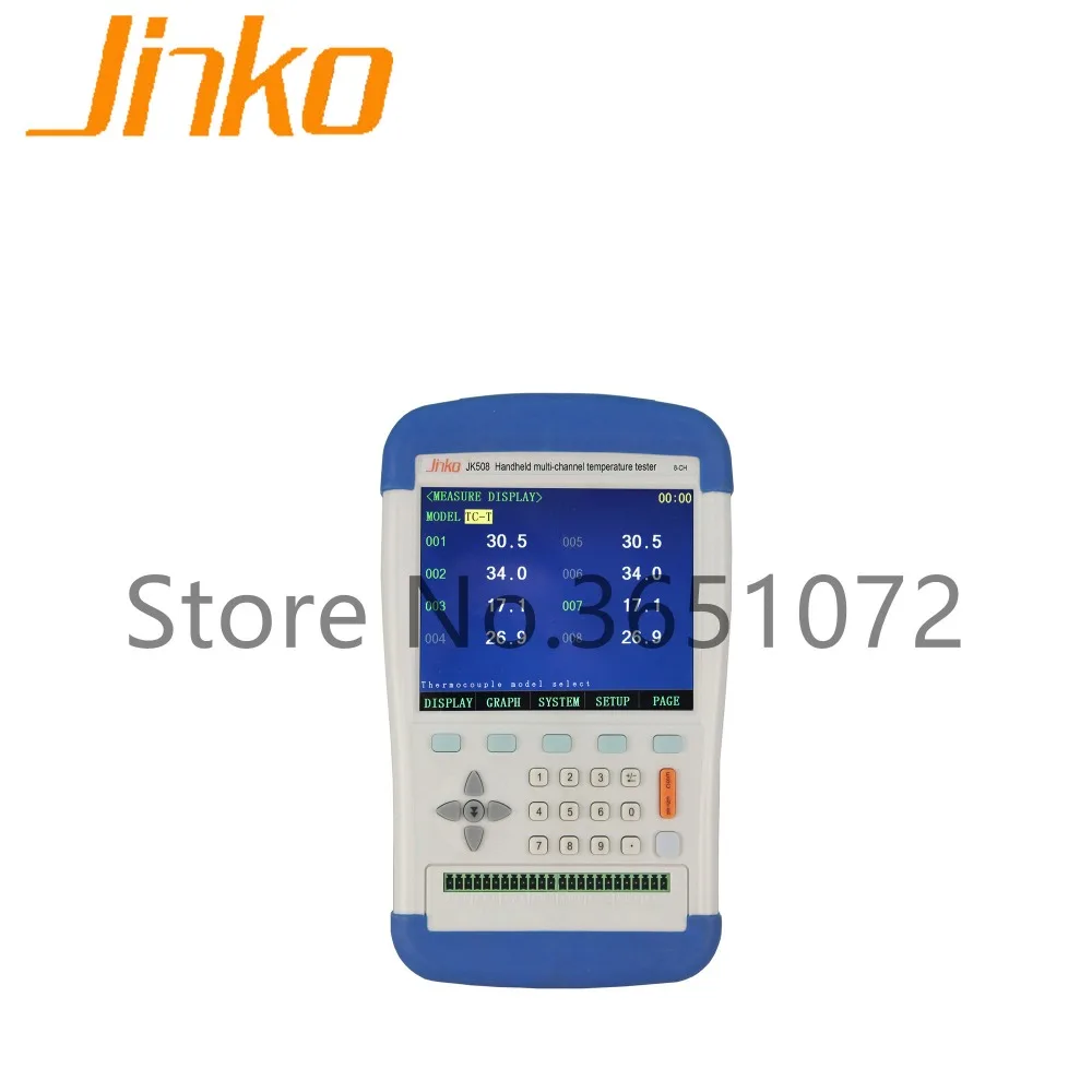 

JK508 temperature data logger with 5.6 inches TFT true-color LCD display