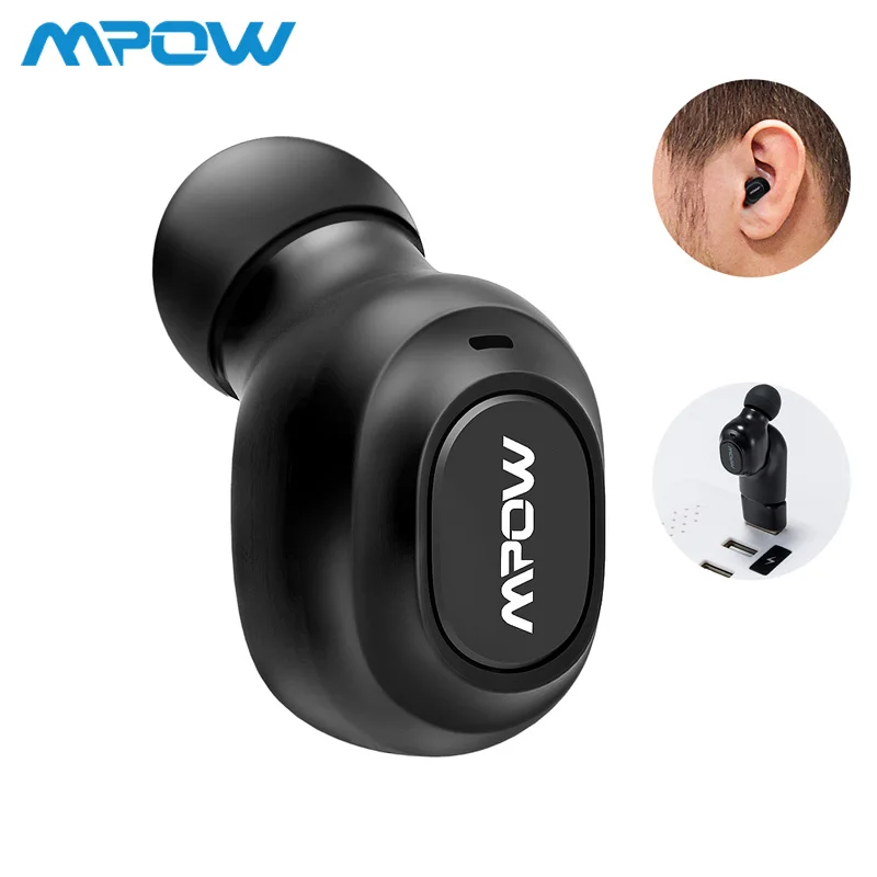 

Mpow EM13 Single Bluetooth V4.1 Earphone Mini Wireless Earbud 6H Playing Time Hands-Free Call For Driver iPhone Huawei Xiaomi PC