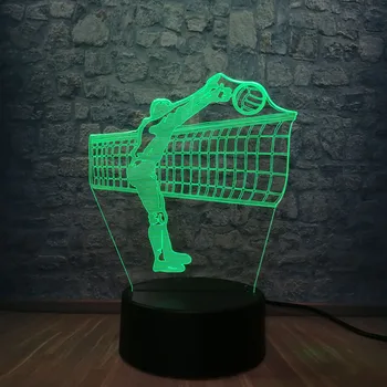 

Sporting Series Playing Volleyball 3D Night Light Illusion USB Table LED Lamp 7 Color Change Children Toy Boy Gift Home Decor