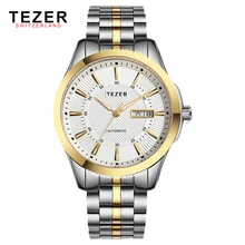 Tezer Top Luxury Brand Mens Watches Water Resistant 30M Full Stainelss Steel Men s Businiess Dress