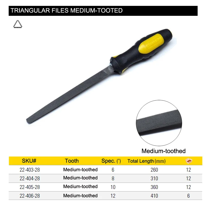 Stanley 1pcs 6" 8" 10" 12 inch triangular file cutter rasp triangle