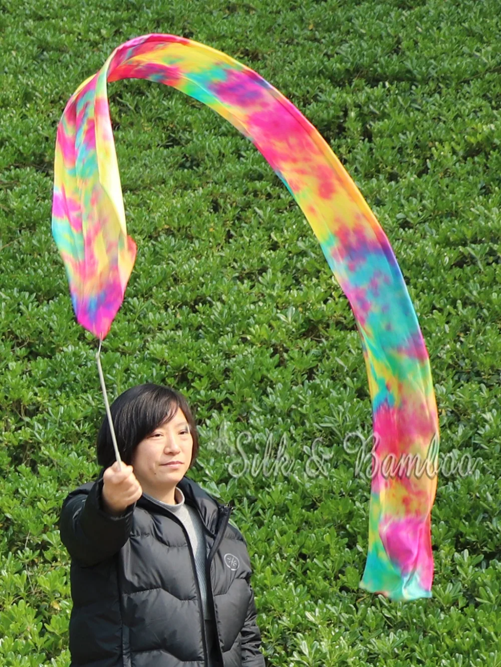 

Spring, 1 piece 2.5m*0.3m(97"*12") dance/worship streamer, real silk!