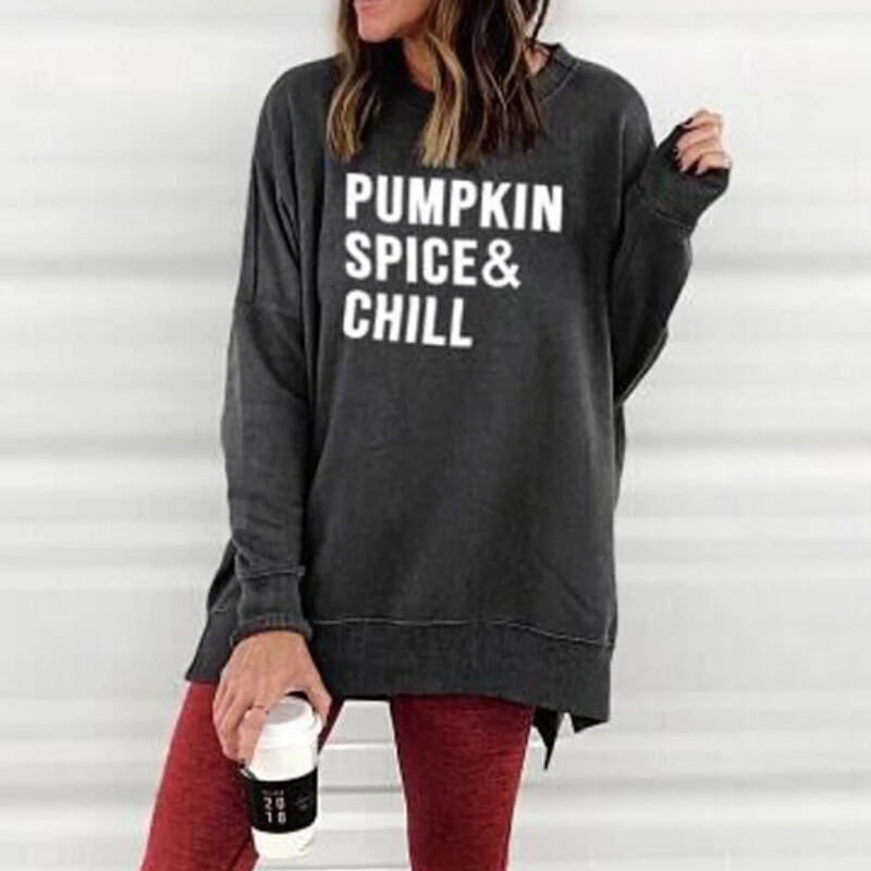 Trendy Letter Print Pink Long Pullover Sweatshirt New