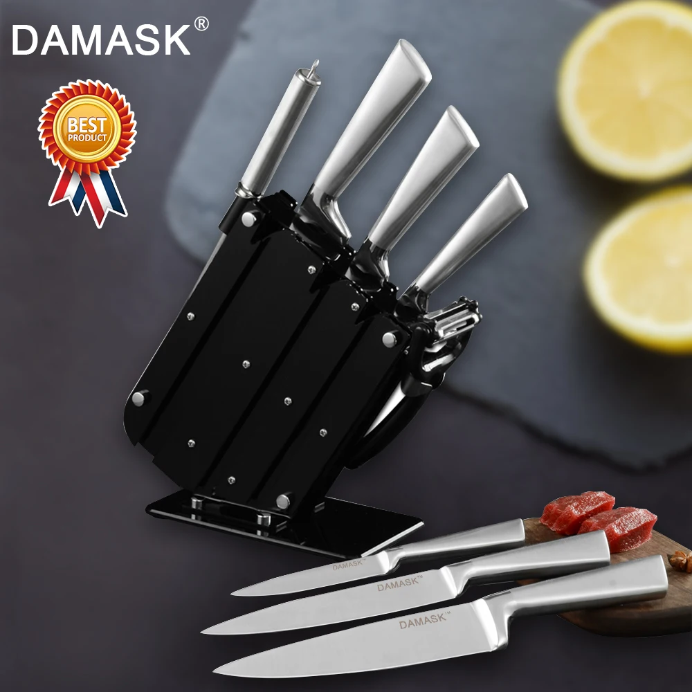 Damask японские кухонные ножи набор ножей из нержавеющей стали фрукты утилита Santoku