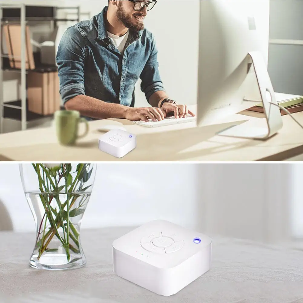 Белый шумовая машина USB перезаряжаемые таймированный выключение сна звук машина для сна и релаксации для взрослых офис путешествия