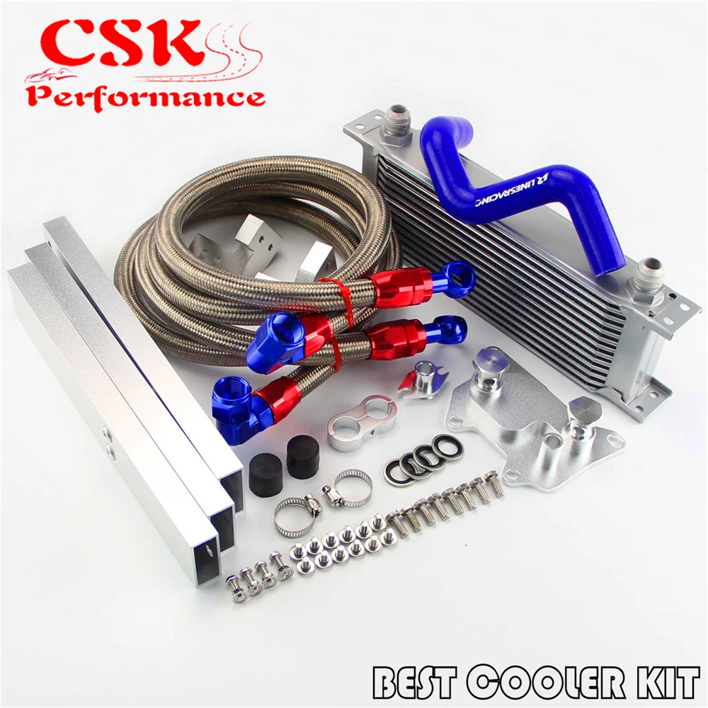 

Fits For VW Golf MK7 GTI AN10 13 Row Oil Cooler Full Kit For Engine EA-888 III Black/Silver