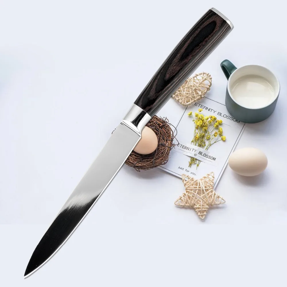 XITUO 4 pcs high quality Very sharp Chef knife 7CR17Mov stainless steel kitchen knives Mirror blade Santoku Knife Cooking Tool