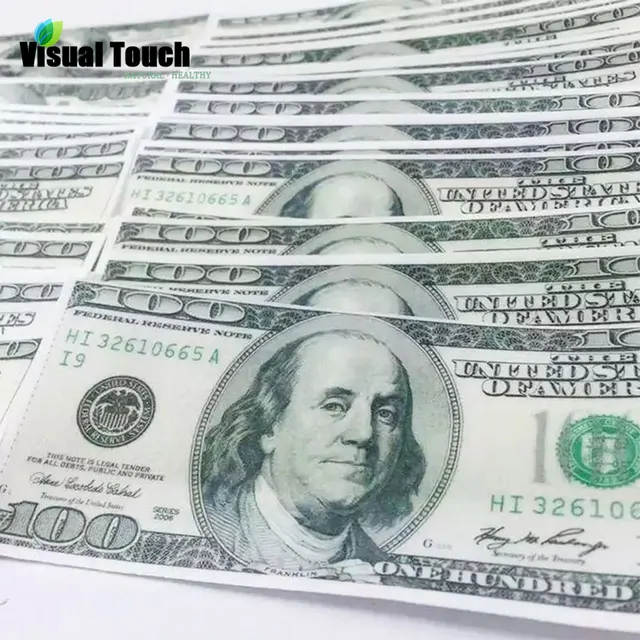 50pcs box 100 dollar bill edible glutinous wafer rice paper cake
