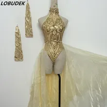 Женский певец, сексуальные костюмы, боди с блестками, комбинезон с вышивкой, для шоу на сцене, для ночного клуба, dj, вечерние, для выпускного, джаз, высокое качество, для танцоров