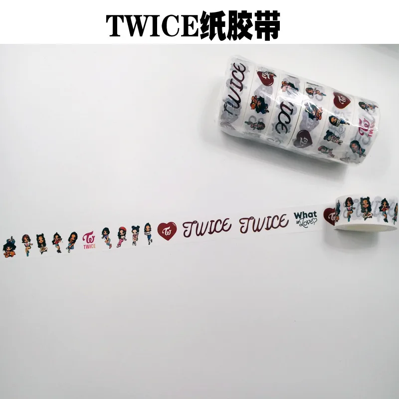 

[MYKPOP]TWICE WHAT'S LOVE Adhesive Tape Decorating Paper DIY Diary Scrapbook Sticker KPOP Fans Collection 10m/roll SA18050703