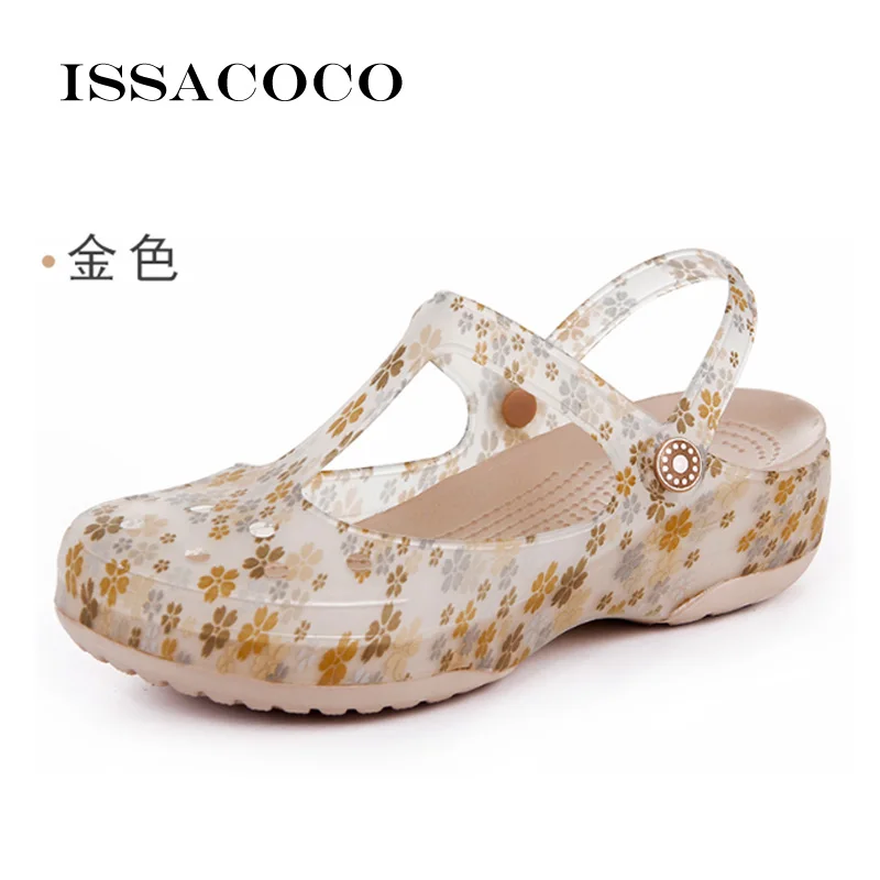 ISSACOCO/тапочки; женские сандалии; женские туфли на танкетке; Летняя обувь; Sandalias Terlik Pantufa sandalia feminina; коллекция года