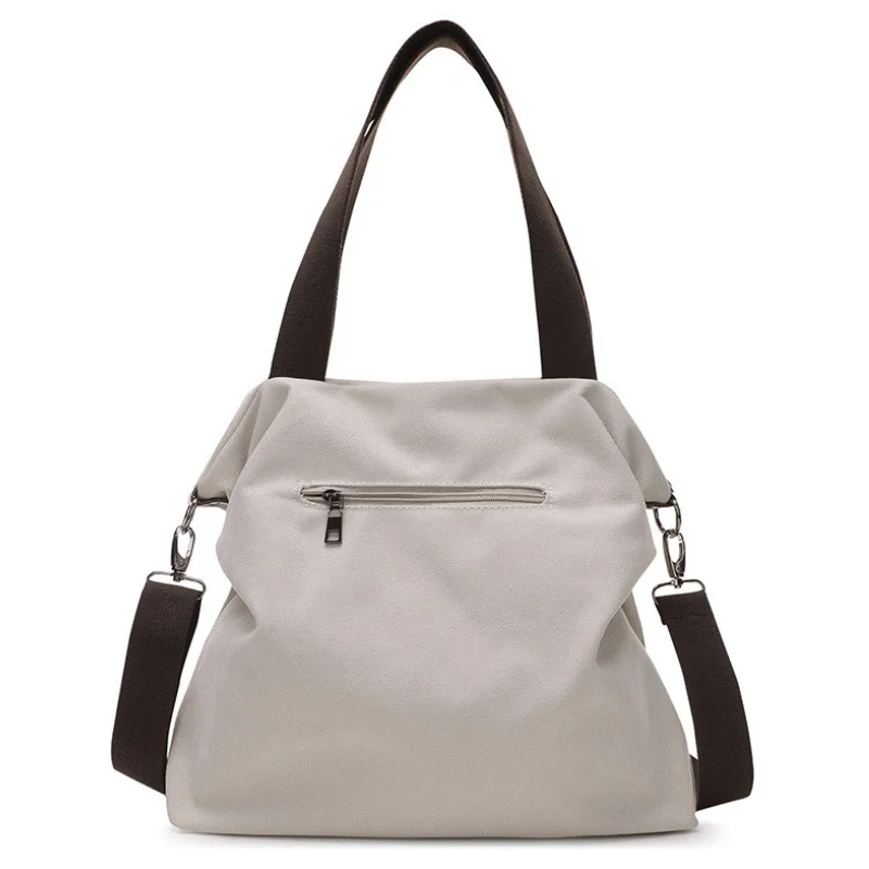 Women Canvas Handbag Simple Tote Female Casual Shoulder Bag Ladies Large Capacity Shopping Bags Student Crossbody Messenger Bag