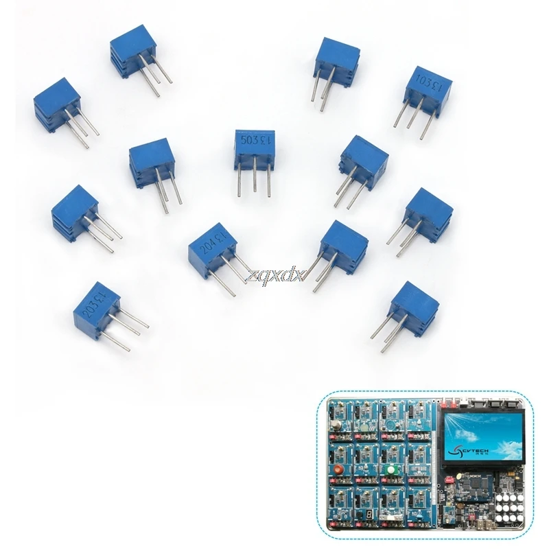 

13 Values 3362P Trim Pot Trimmer Potentiometer Kit Variable Resistor 100R-1M Z09 Drop ship