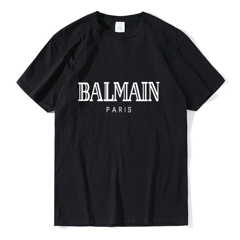 Balmain Paris T Shirt Men Fashion Letter T-Shirt Cotton Short Sleeve Shirts for Men Summer Casual Funny T Shirts Tops Tee Tshirt