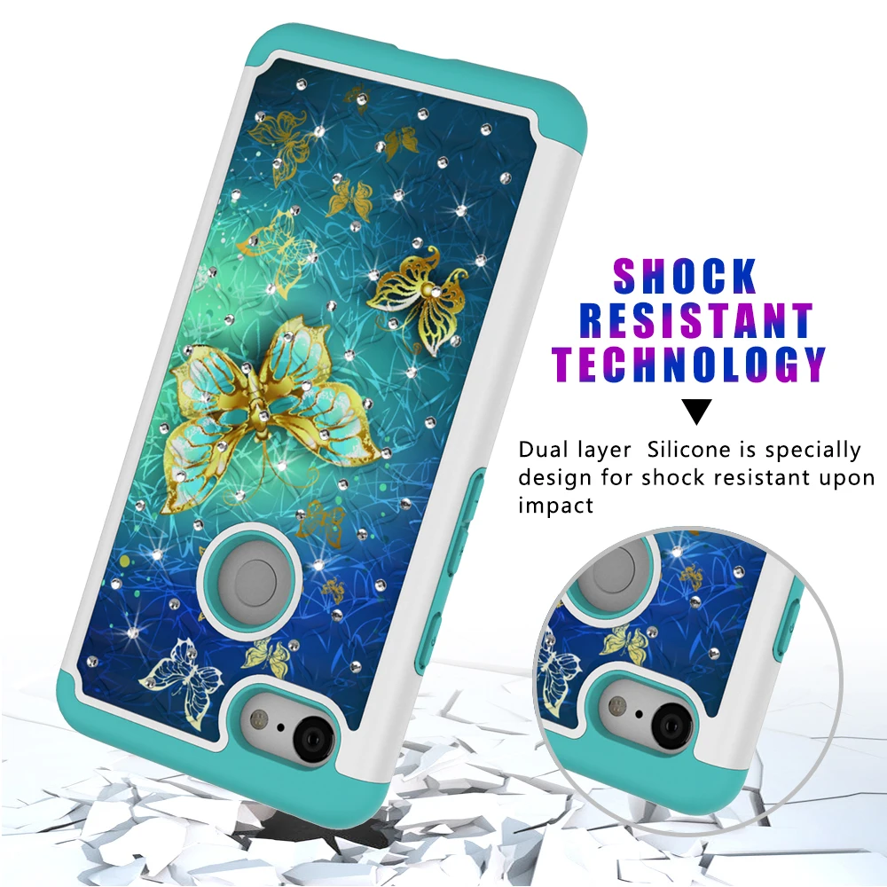 

FGHGF Case For Google Pixel 3 Patterned Jewelled PC And TPU Back Fitted Case For Google Pixel 3 XL Cover For Google Pixel 3 Case