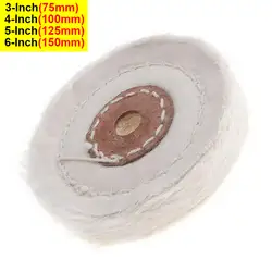 3 дюйма Т-образный белый хлопок ткань для полировки колеса фланель Зеркальная Полировка буфера ватным тампоном с 10 мм отверстие полировки