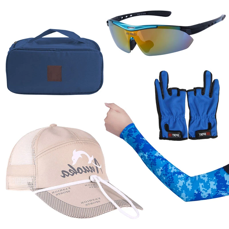 All In One Summer Sunshield Package Hat Cap Polarized Sunglasses Fishing Gloves Uv Protection Arm Sleeve Outdoor Sports Sunshade Fishing Gloves Aliexpress