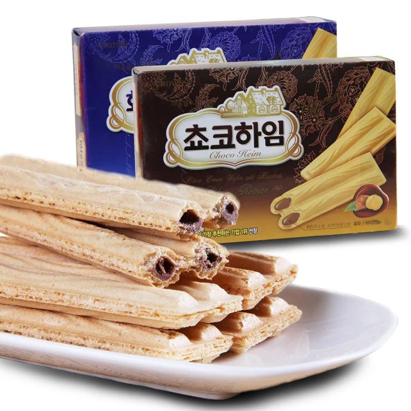 South Korea imported may Rao Crown hazelnut chocolate cream sandwich