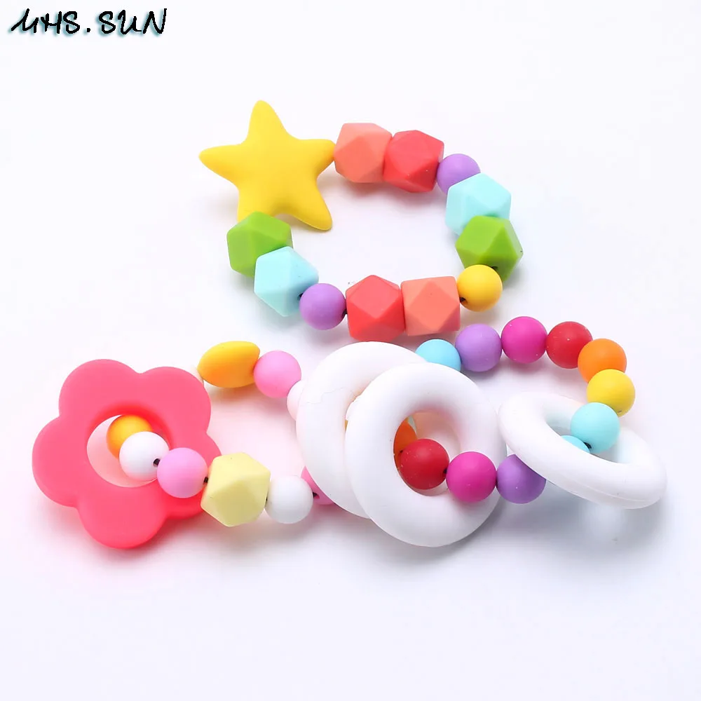 MHS.SUN Best teething baby bracelets food grade silicone beads