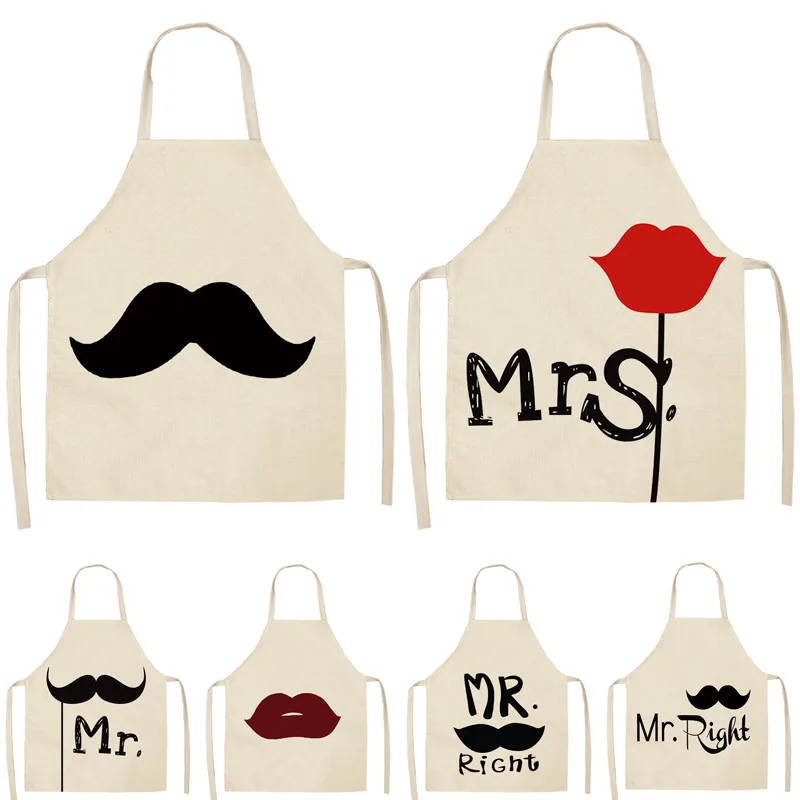 Подарок на день Святого Валентина подарки Mr Mrs пары Кухня фартуки унисекс