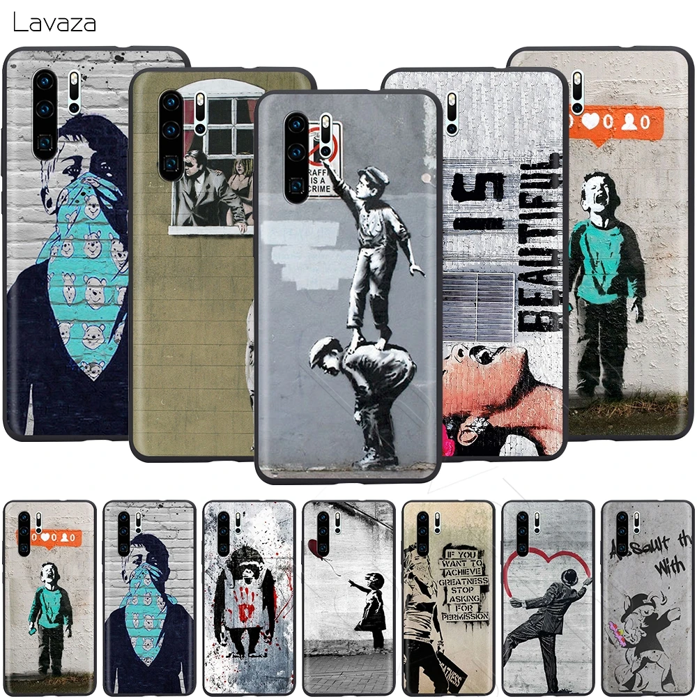 

Lavaza Street Art Banksy Graffiti Case for Huawei Mate Y7 Y9 P8 P9 P10 P20 P30 Lite Pro P Smart Mini 2017 2019