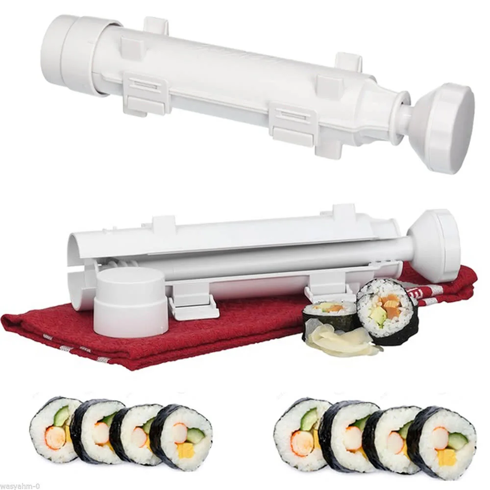 

Home Kitchen Rice Cooker Sushi Roll Maker Mold Bazooka Kit Sushezi Rice Roller Chef Gourmet Cooking DIY Mould Tube Tool Set