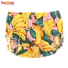 Маленький банан узор свободные короткие «унисекс» для новорожденных детей с принтом «фрукты» хлопковая подгузник в богемном стиле для маленьких мальчиков и девочек спортивный костюм на возраст от 0 до 24 месяцев