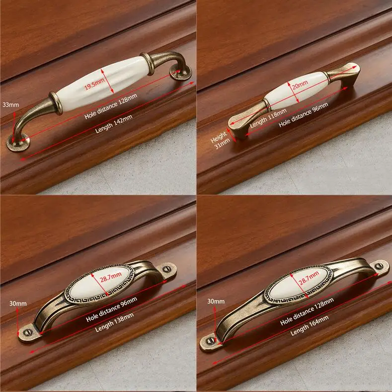 1 шт. ручка для ящика Дверная ручка для шкафа и потяните античные бронзовые керамические дверные ручки для шкафа Ручка для мебели