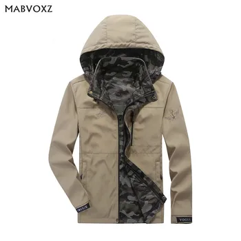 

Reversible Quick-drying Men Jackets Thin Camouflage Inside Hooded Coats New 2018 Autumn Casual Miliary Army Brand AFSJEEP