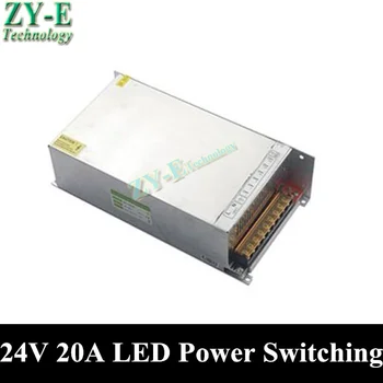 

1X 480W 24V 20A led Power supply lighting transformer Switching Power Supply Driver 5050 Strip light Display AC110V-240V To 24V